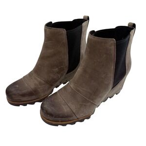 Sorel Lea Hidden Wedge Chelsea boot 
waterproof Women's Size 7.5‎ Gray Leather